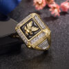 Wholesale Gold Plated Zircon Eagle Men’s Copper Rings