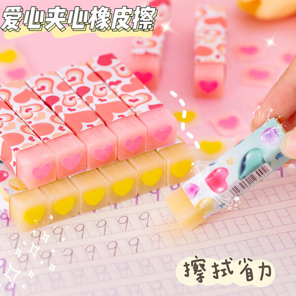 Wholesale 32pcs/box Cute Jelly Sandwich PVC Eraser
