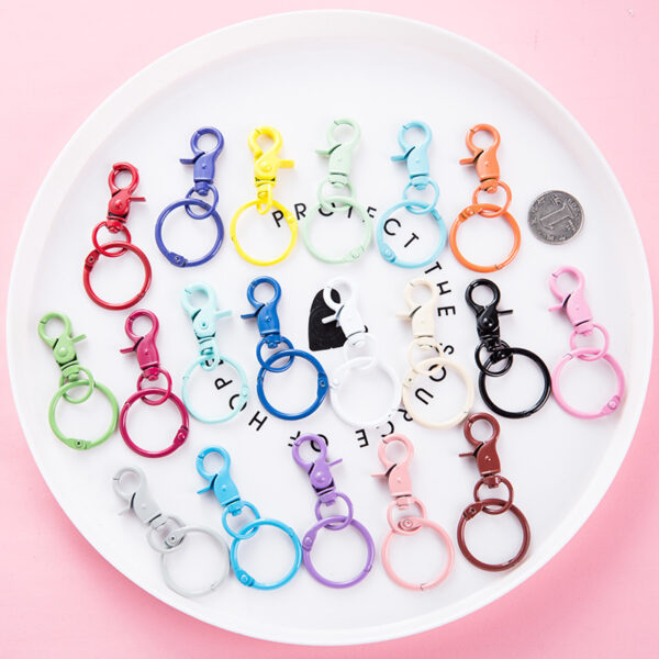 Wholesale Metal DIY Color Painted Keychain Accessories