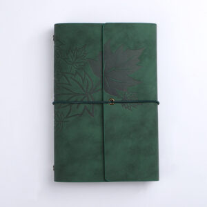A5 large Kraft paper horizontal line inside page / Dark green (style 2)