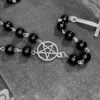 O1CN01qsHpXa21w2Gm4JVR1_2212819817048-0-cib Wholesale Alloy Circle Pentagram Cross Black Beaded Necklace