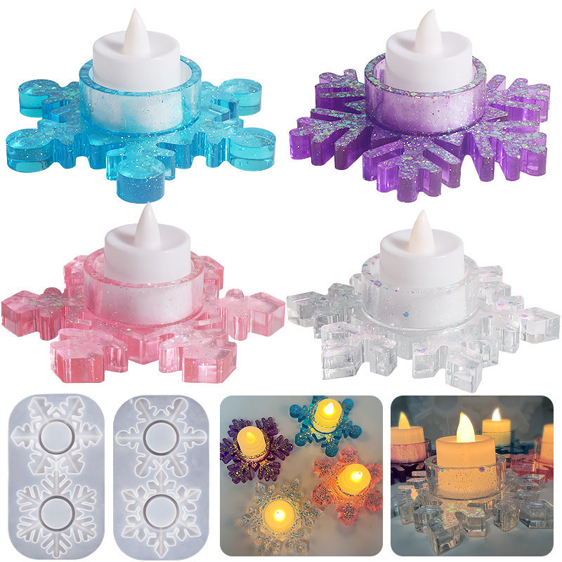 Wholesale DIY Resin Crystal op Glue Christmas Snowflake Mold