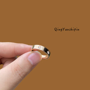 Rose full diamond ring / 7 (high quality 5mm wide)
