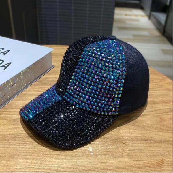 O1CN01qtvSJX2CZ6DS54INR_2215078058487-0-cib Wholesale Cotton Two-color Patchwork Diamond Studded Baseball Caps