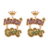 Wholesale Carnival Zinc Alloy  Mardi Gras Earrings