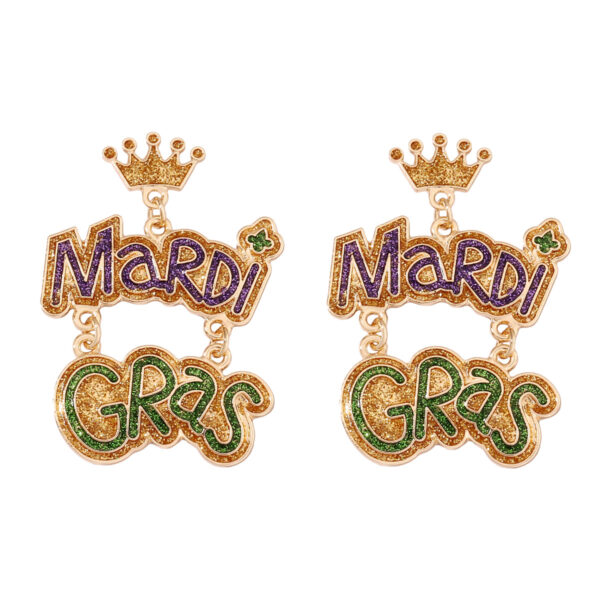 Wholesale Carnival Zinc Alloy  Mardi Gras Earrings