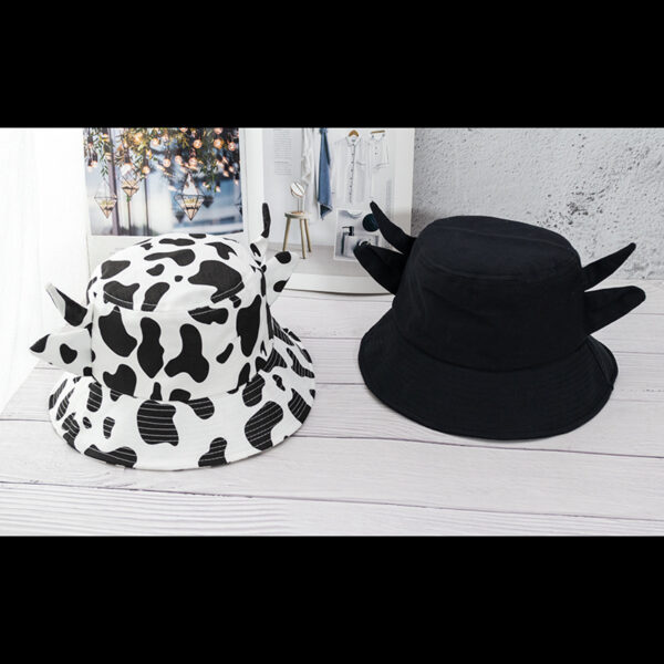 O1CN01qumKbD1QvRq6Mcsrm_3253232038-0-cib Wholesale Calf Horn Versatile Fashion Cow Pattern Bucket Hat