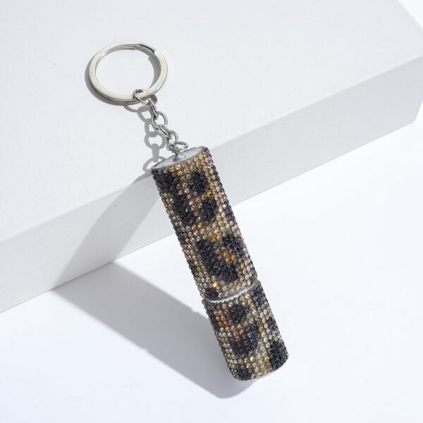 O1CN01ququwU2FWIlwfKlbK_2217187058887-0-cib Wholesale Colorful Leopard Print Rhinestone Perfume Bottle Portable Multifunctional Keychain