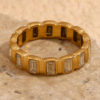 Wholesale Square Zirconia Inlaid Stainless Steel Ring