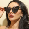 Wholesale PC Heart-shaped Large Frame Women's Sunglasses