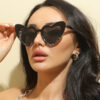Wholesale PC Heart-shaped Large Frame Women's Sunglasses