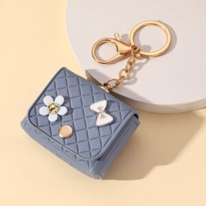 Blue / Chanel style bag keychain