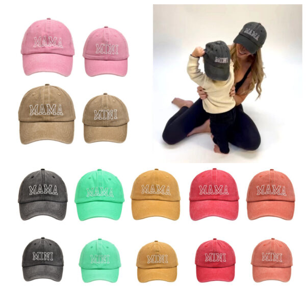 Wholesale Cotton Embroidered Letters MAMA MINI Parent-child Baseball Cap