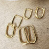 Wholesale Simple Real Gold Plated Creative Arc Earrings