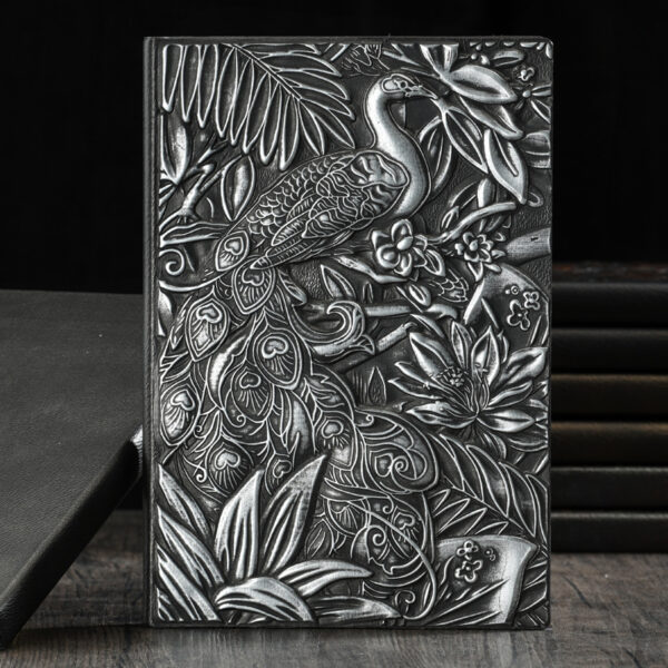 Wholesale Colorful Peacock Embossed Notebook A5 PU Embossed 3D Handbook