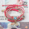 Wholesale Bohemian Devil Eye Heart Multilayer Glass Bracelet