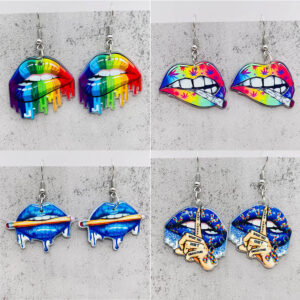 O1CN01r0A2wI2CFrdOxXjZG__2207539588445-0-cib Wholesale Rainbow Mouth Acrylic Earrings