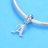 Wholesale 2CM×1CM Sterling Silver Alphabet Accessories Beads
