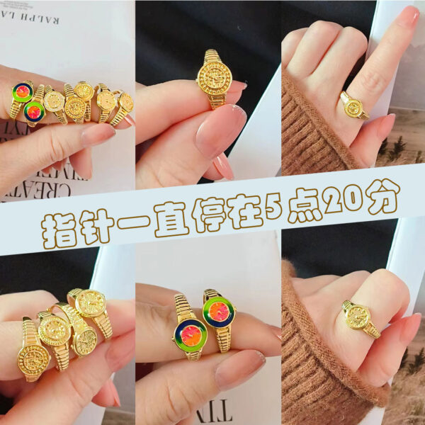 Wholesale Copper Non-stop Word Watch Ring