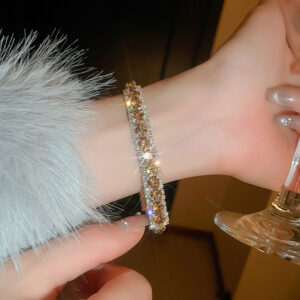 Bracelet-Silver-yellow diamond