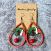 Wholesale Wooden Christmas Earrings