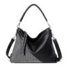 Wholesale Diamond Contrast Color Autumn Large Capacity PU Shoulder Bag