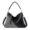Wholesale Diamond Contrast Color Autumn Large Capacity PU Shoulder Bag