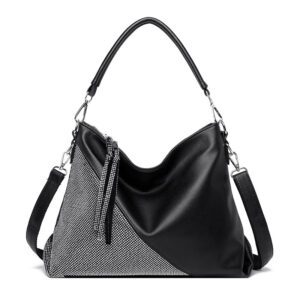 Wholesale Diamond Contrast Color Autumn Large Capacity PU Shoulder Bag