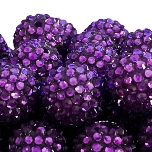 O1CN01r2pRmP1QErIdA1WjI_2201245431945-0-cib Wholesale 20MM Resin Plated Deep Purple Diamond Balls