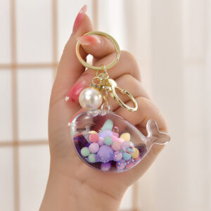 Purple / Light gold buckle + oil bottle fish + pearls