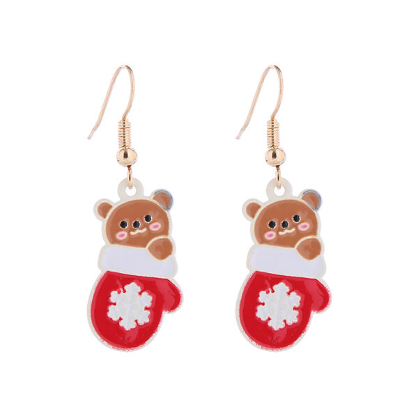 O1CN01r6Yuj51G1traOybur_2024060563-0-cib Wholesale Cartoon Santa Claus Snowman Bells Snowflake Christmas Earrings