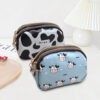 Wholesale Cute Cow Mini PVC Double Zipper Zero Wallet