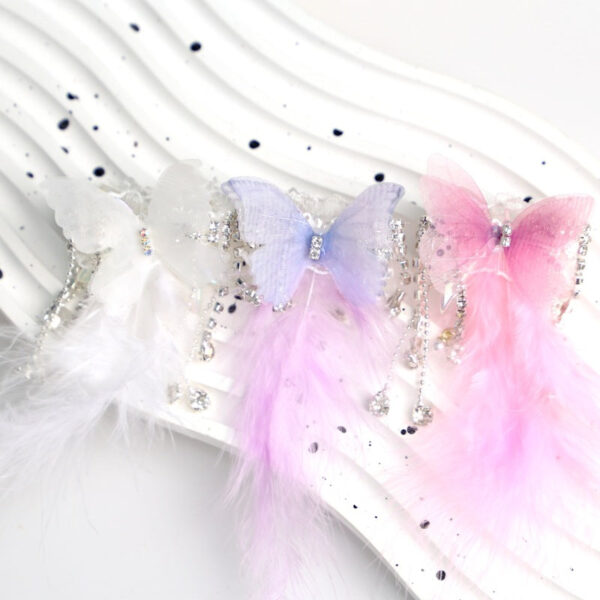 Wholesale Yarn Butterfly Feather Accessories Accessories Hair Jewelry Bag Pendant Accessories