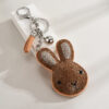 Wholesale Rabbit Diamond Metal Keychains
