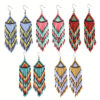 Wholesale Colorful Rice Beads Tassel Earrings