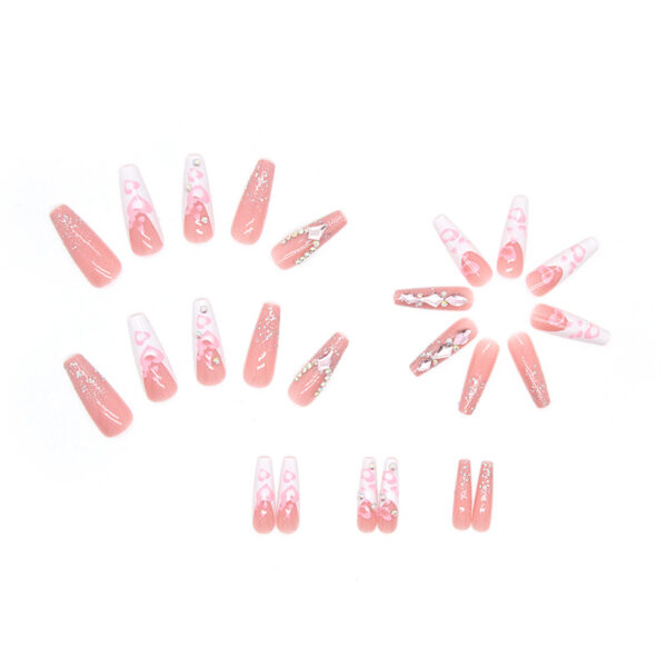 Wholesale Plastic Shiny Diamond Wearable Nails