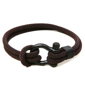 Dark brown + alloy buckle