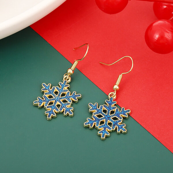 Wholesale Design New Year's Snowflake Earrings