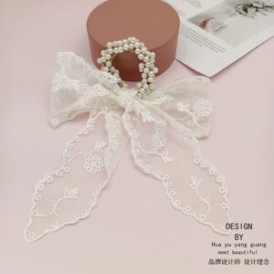 Pearl Hair ring -- creamy-white