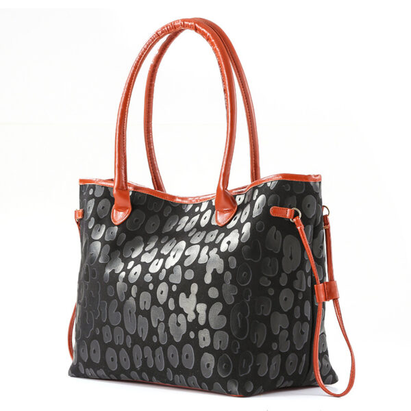 Wholesale PU Leopard Handle Shoulder Strap Luggage Bag