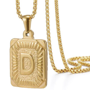 Gold D (with chain)