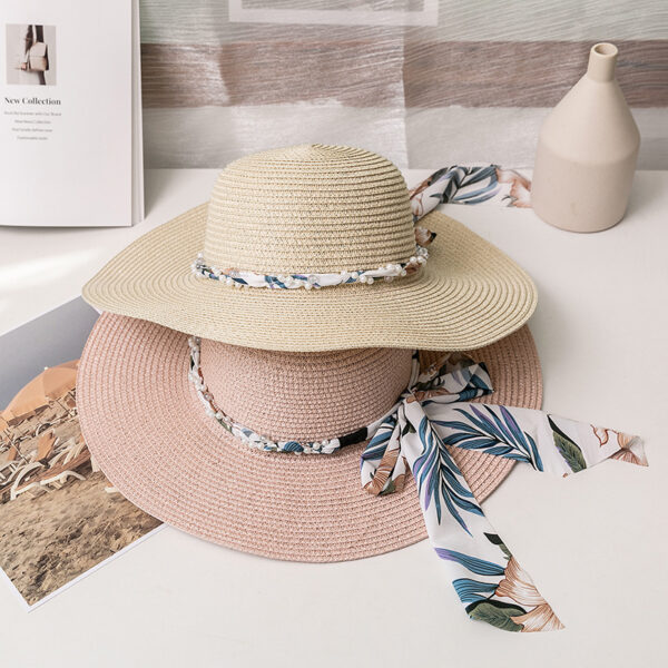 O1CN01rJS46c1fYkX3HNZly_1109564019-0-cib Wholesale Summer Bow Ribbon Big Hat Folding Straw Hat Sun Hat