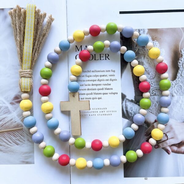 O1CN01rKXOaB1fNl4JLX6t9_2200614213995-0-cib Wholesale Easter Cross Wooden Beads String Decorations