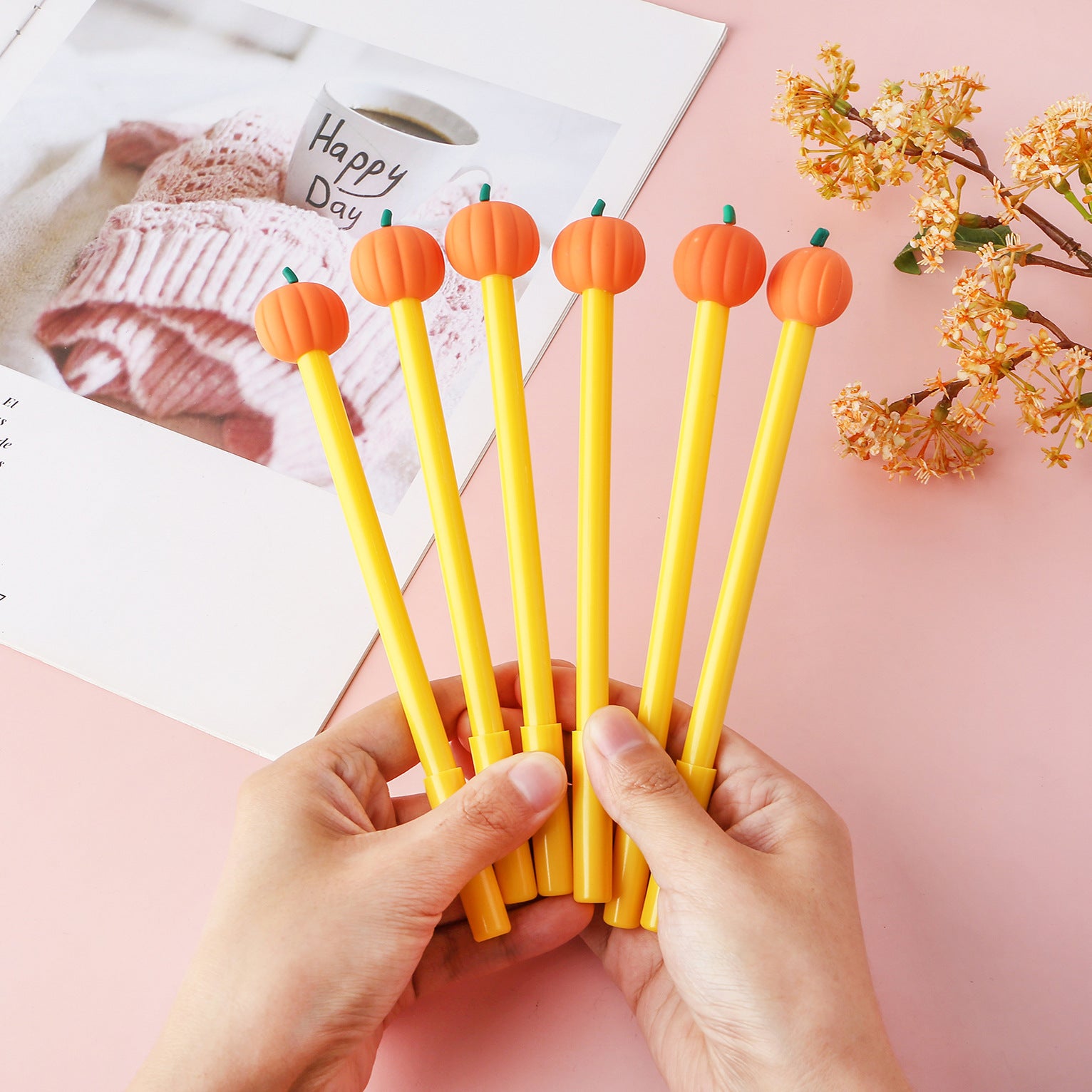 Wholesale Plastic Pumpkin Gel Pen