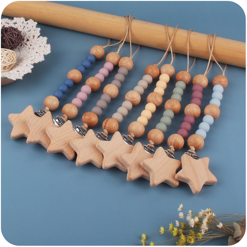 Wholesale Baby Beech Pacifier Chains Baby Splies