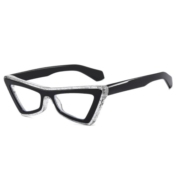 Wholesale Triangular Cat Eye Plain Mirror Anti-blue Light PC Sunglasses