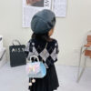 Wholesale Cotton Linen Pearl Bow Kids Shoulder Bag