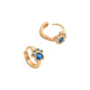 Wholesale Simple Bear Claw Inlaid Blue Diamond Copper Zircon Earrings