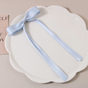 Polyester cotton ribbon light blue 8G duckbill clip
