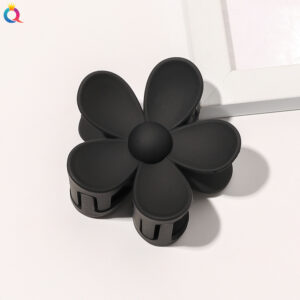 Frosted Large Flower Hairpin-Black / Factory direct sales